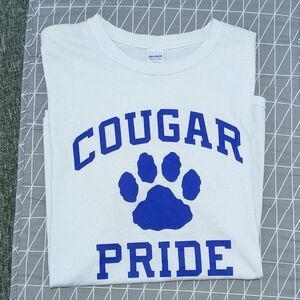 Gildan Heavy Cotton Cougar Pride White T-Shirt